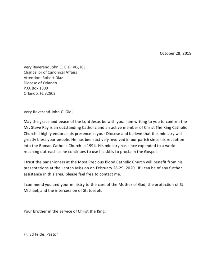 Invite Steve To Speak Press Kit Defenders Of The Catholic Faith Hosted By Stephen K Ray