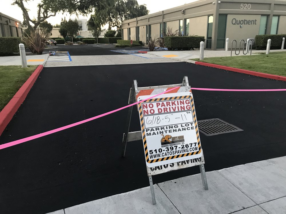 parking lot asphalt striping seal coat