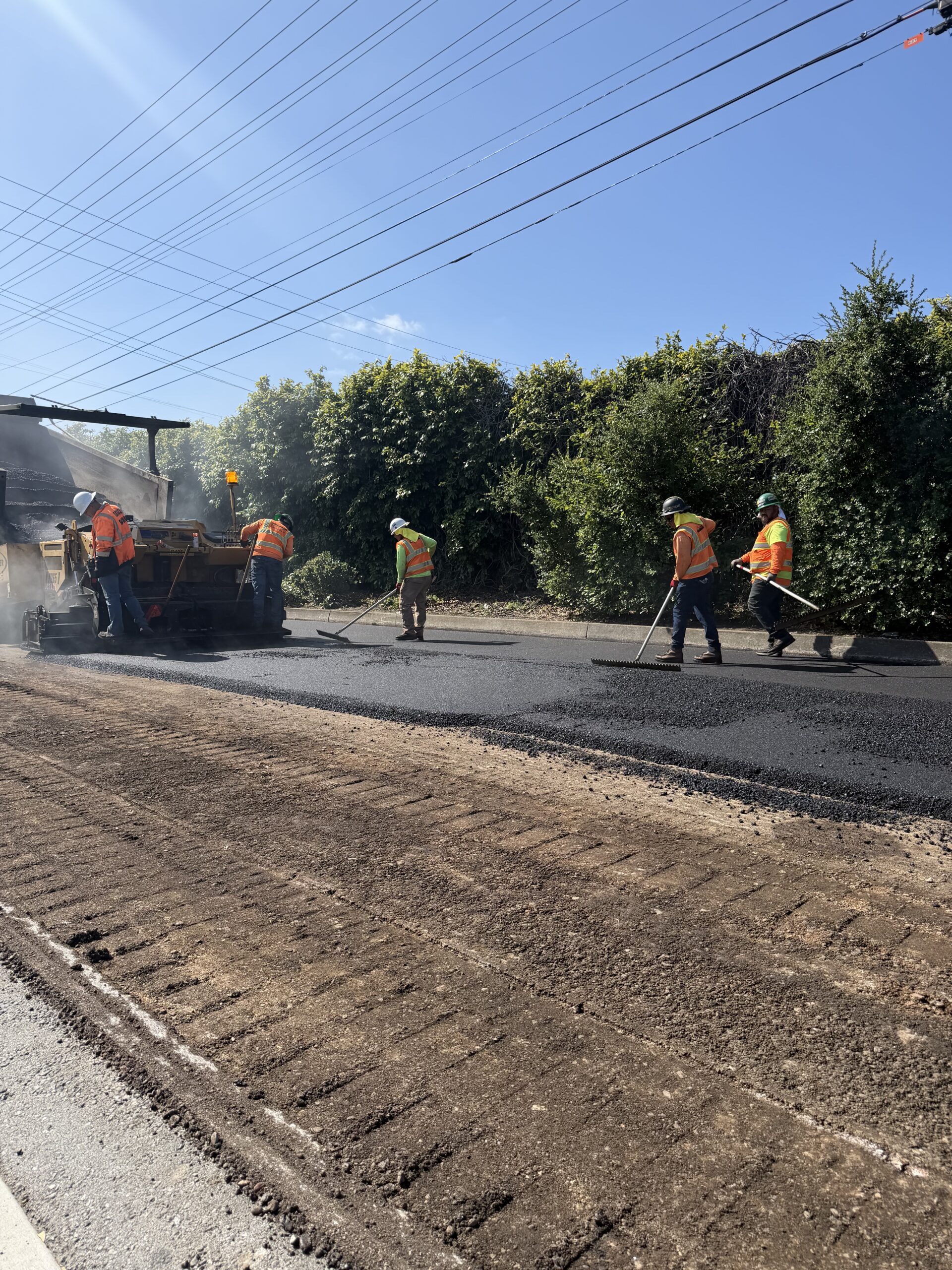 asphalt road paving