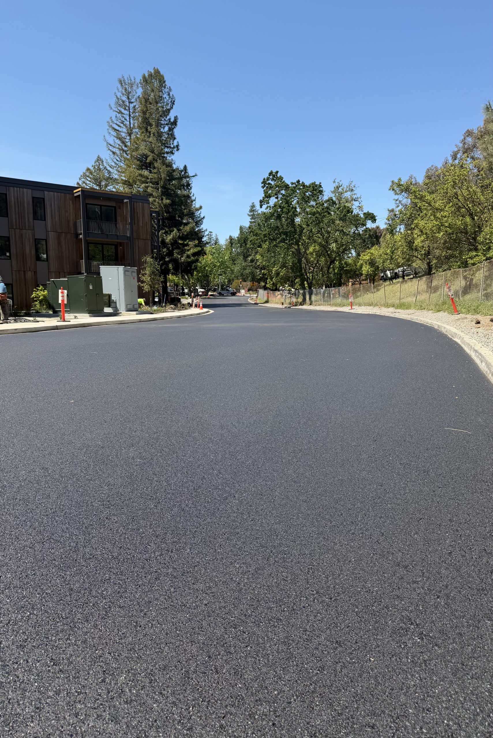 Road work asphalt reconstruction