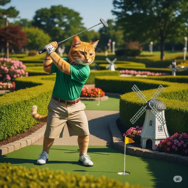 Purrfect Swing at the Catty Shack!