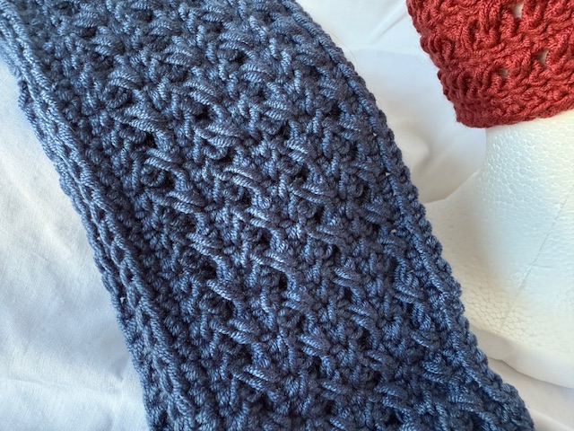 Criss-Cross Crochet Headband | Navy Blue