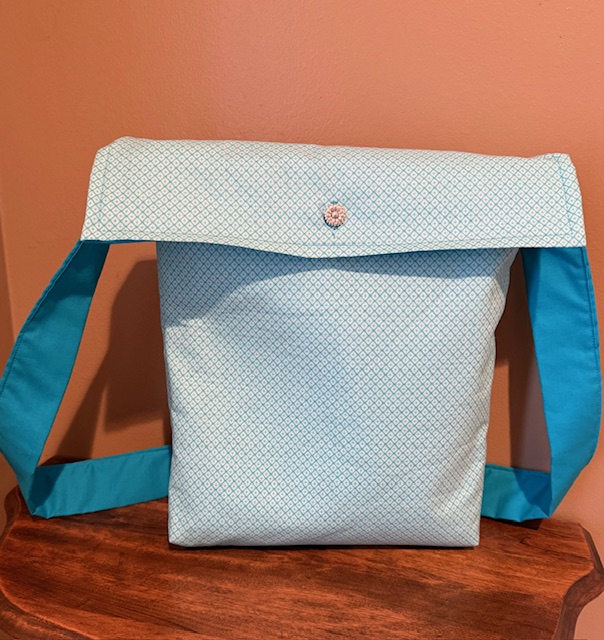 Cross Body Bag | Teal Diamonds