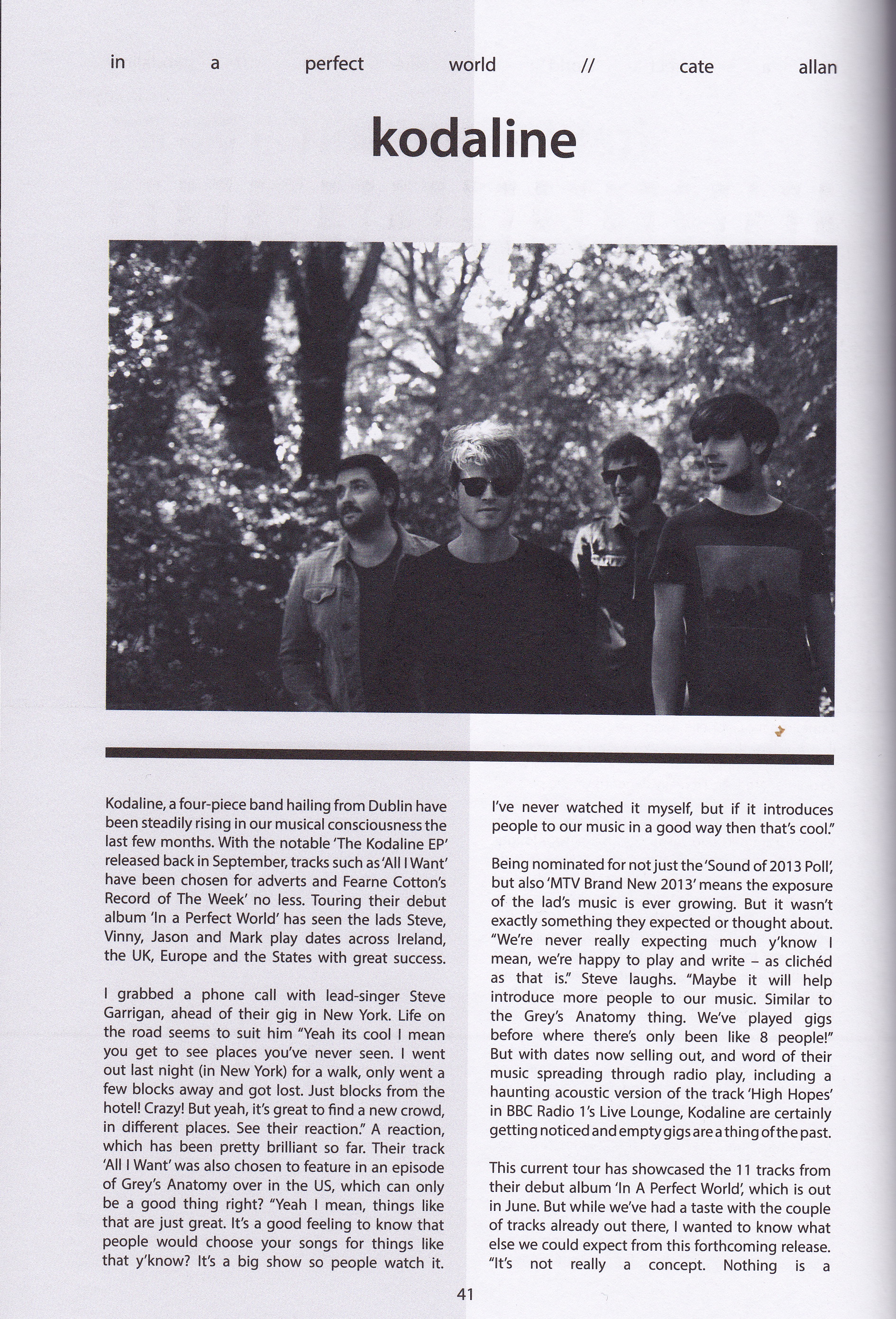 TMRW Magazine - Kodaline - Issue #3 (part 1)