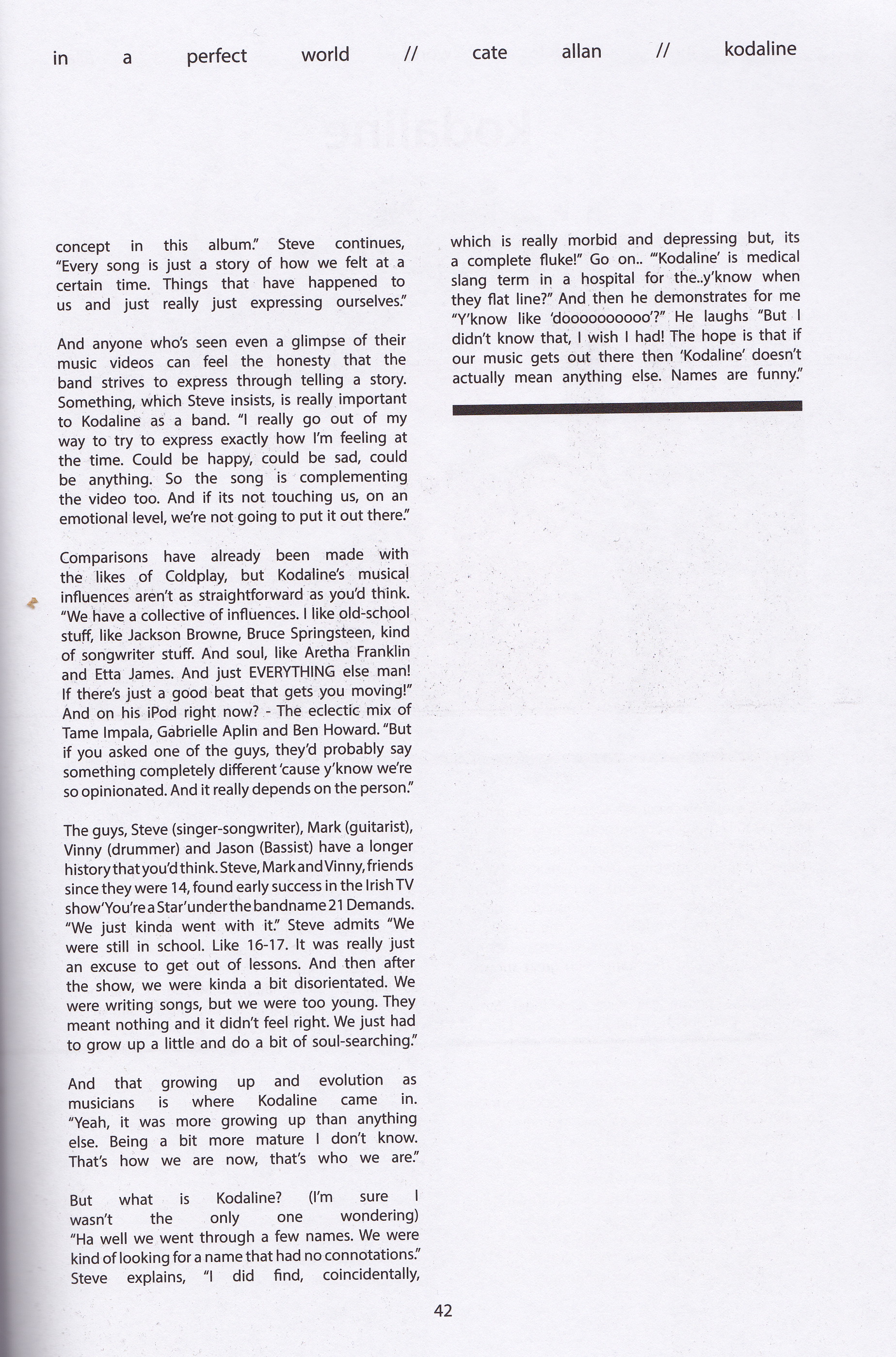 TMRW Magazine - Kodaline - Issue #3 (part 2)