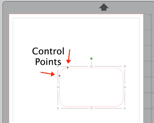 Screenshot of Rounded Rectangle Control Points in Silhouette Studio