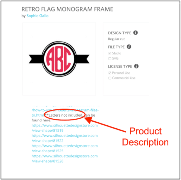 Retro Flag Monogram Frame by Sophie Gallo