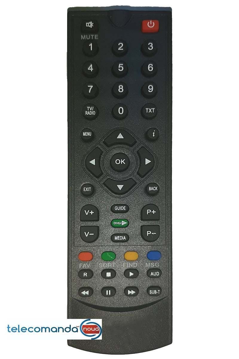 Telecomanda Digi JS20 HD  telecomada nu are nevoie de nici o alta setare suplimentara avand aceleasi functii si aceeasi dispozitie a butoanelor dupa cum se vede in poza de prezentare. Telecomanda inlocuieste originalul. Va rugam sa verificati compatibilitatea cu cea originala Telecomanda functioneaza la DECODOR DIGI , JS20 HD Telecomanda  functioneaza cu doua Baterii R 3 ( AAA ) Echipa  https://telecomandanoua.ro  face eforturi permanente pentru a verifica informatiile asociate produselor din aceasa pagina si pentru a pastra acuratetea acestora. Atat specificatiile tehnice cat si imaginile prezentate au caracter informativ si poate  contine erori de operare sau inadvertente. Daca sezizati o problema va rugam  sa ne anuntati  ! Aceastea precum si preturile produselor pot fi modificate de catre producator fara preaviz si nu constituie o obligativitate contractuala. In general: pe orice aparat exista undeva atasata o eticheta lipita  cu modelul si numarul acestuia. Daca nu puteti identifica aparatul   in baza noastra de date, va rugam sa ne scrieti toate numerele de pe eticheta si o poza cutelecomanda . Puteti sa ne trimiteti pe Watssap sau formularul de contact . Aceste date ne ajuta sa cautam noi telecomanda  pentru televizorul dumneavoastra . La cele mai multe aparate TV, eticheta cu modelul se afla in partea din spate a aparatului.
