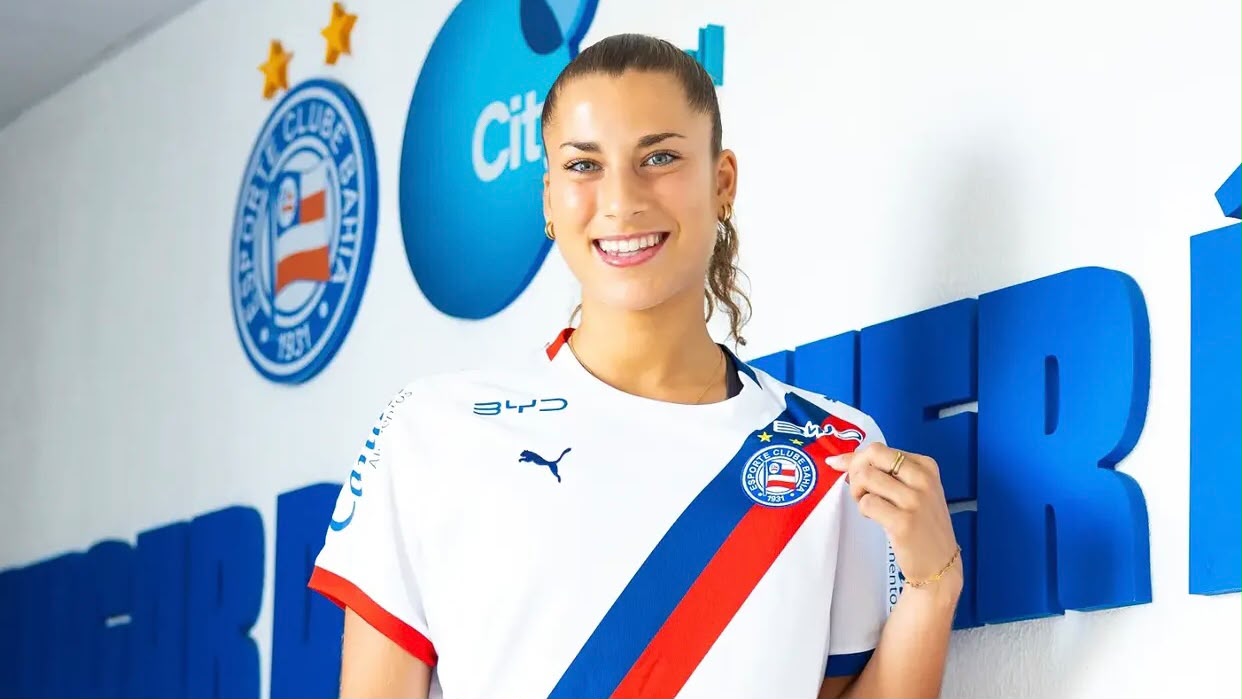 Jovem alemã de 19 anos chega para reforçar o ataque das Mulheres de Aço. (Foto: Catarina Brandão/EC Bahia)