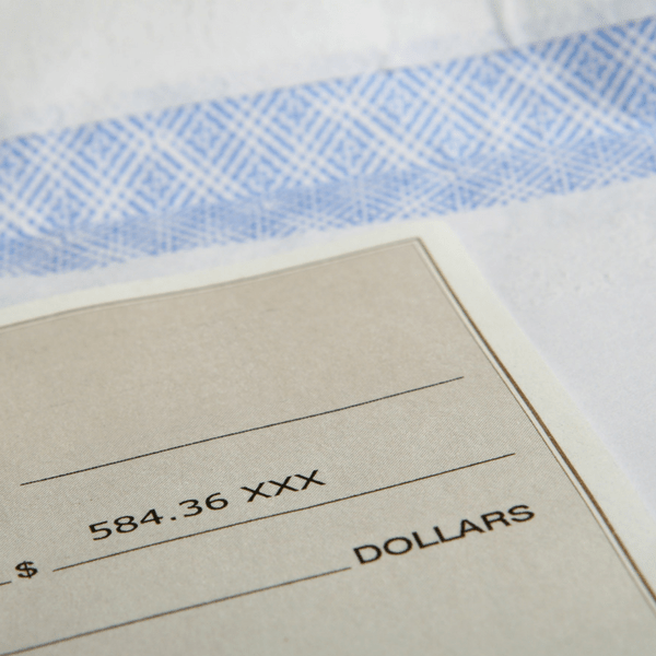 Image of a paper invoice