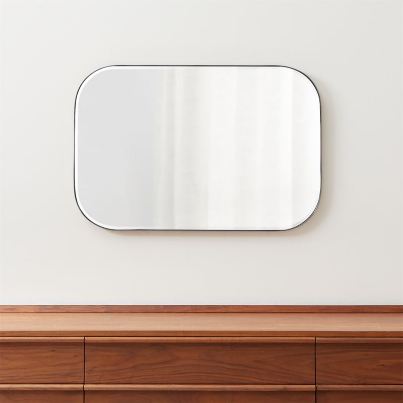 Industrial style 3 light bathroom vanity light fixture, vintage style wall sconce brushed nickel. edge silver rounded rectangle mirror reviews crate and barrel