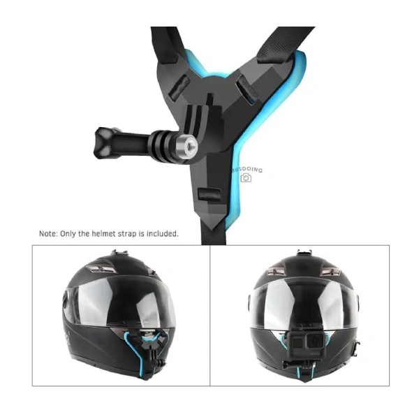 Helmet action camera mount