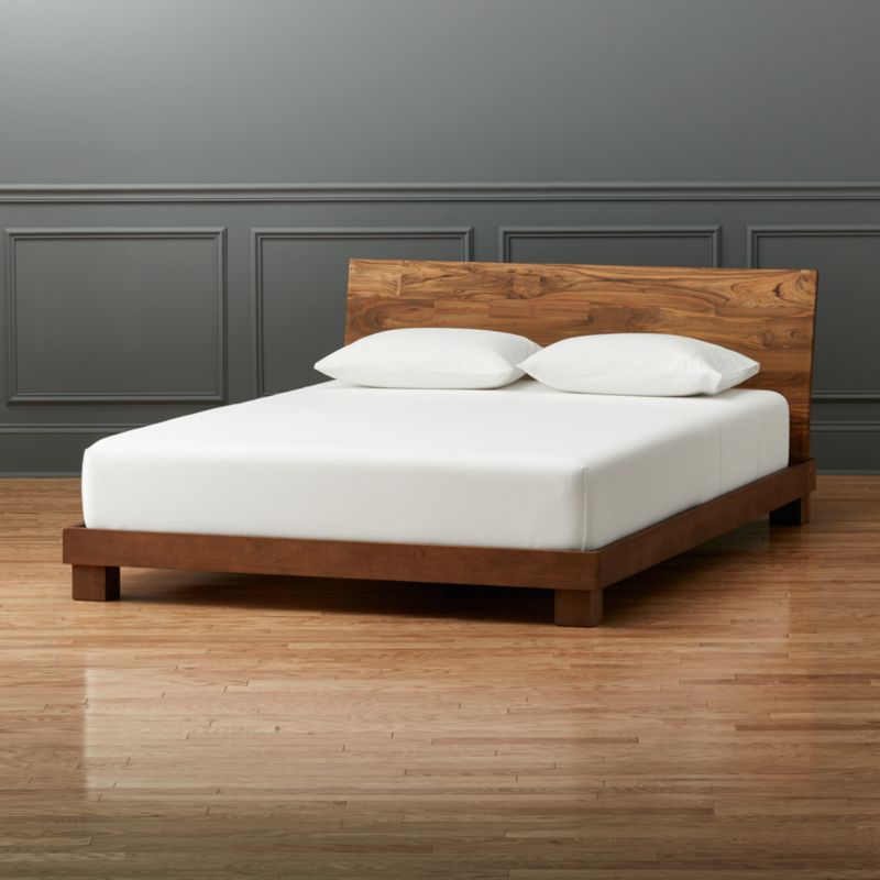 Buy Hiroki Queen Size Bed With Headboard Storage In Walnut Finish By Mintwud Online Modern Queen Size Beds Beds Furniture Pepperfry Product