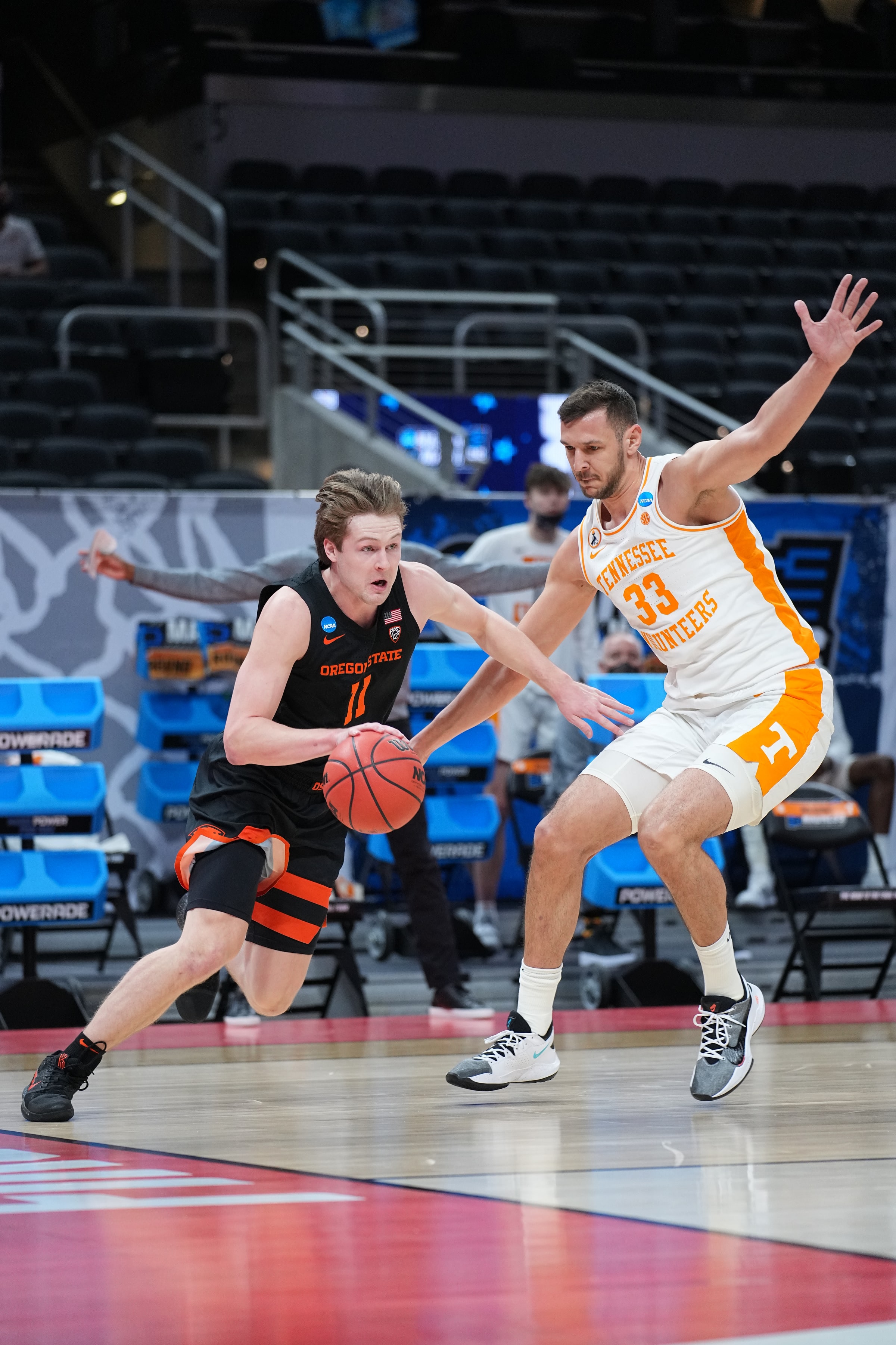 The March Madness continued as Oregon State pummeled Tennessee.