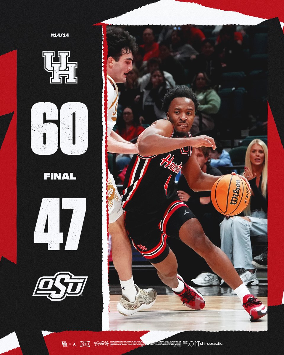 Houston basketball score graphic