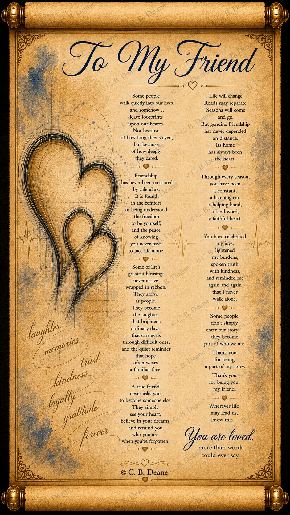 To My Friend | Heritage Collection Keepsake Scroll