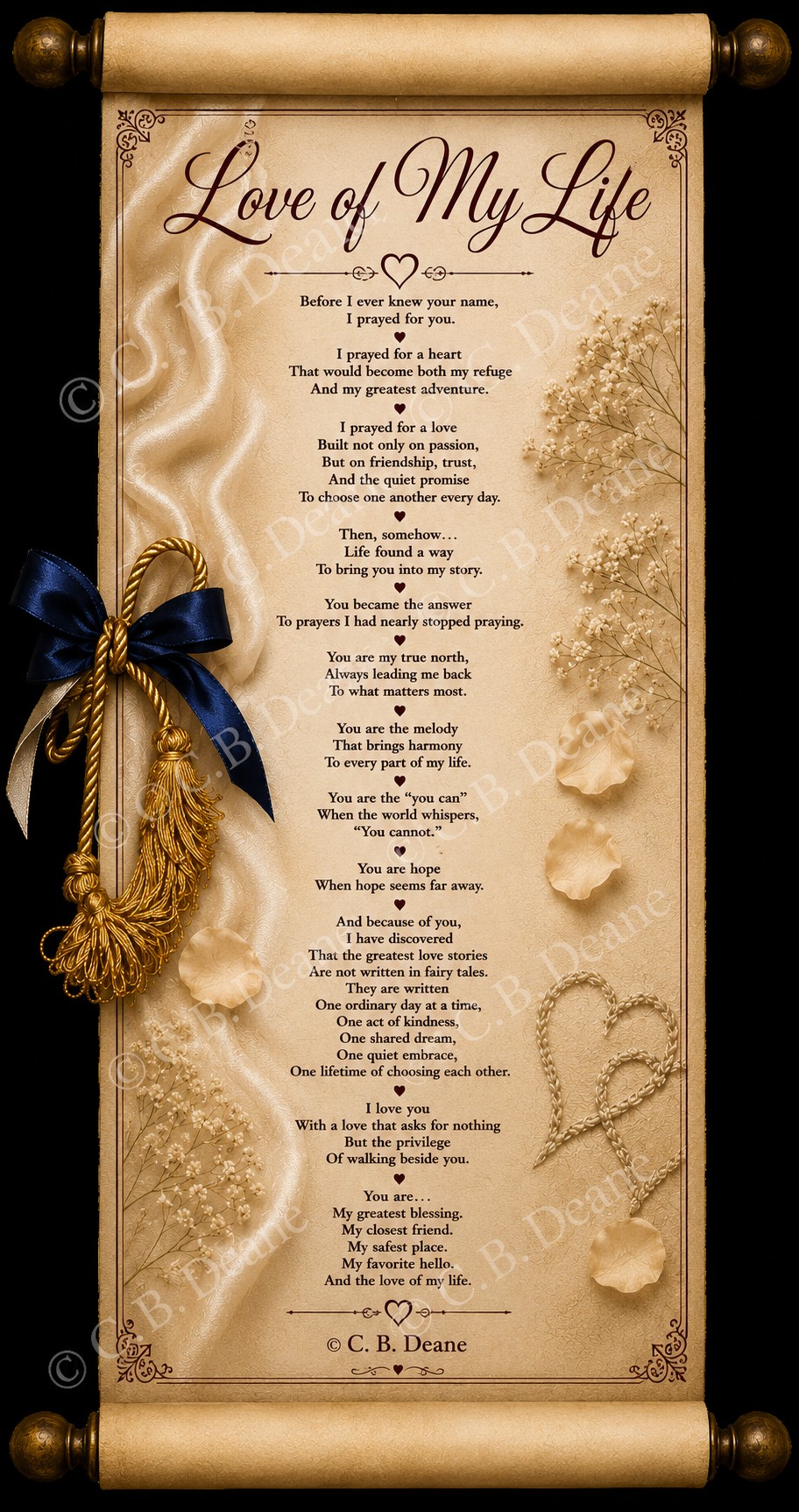 Love of My Life | Heritage Collection Keepsake Scroll