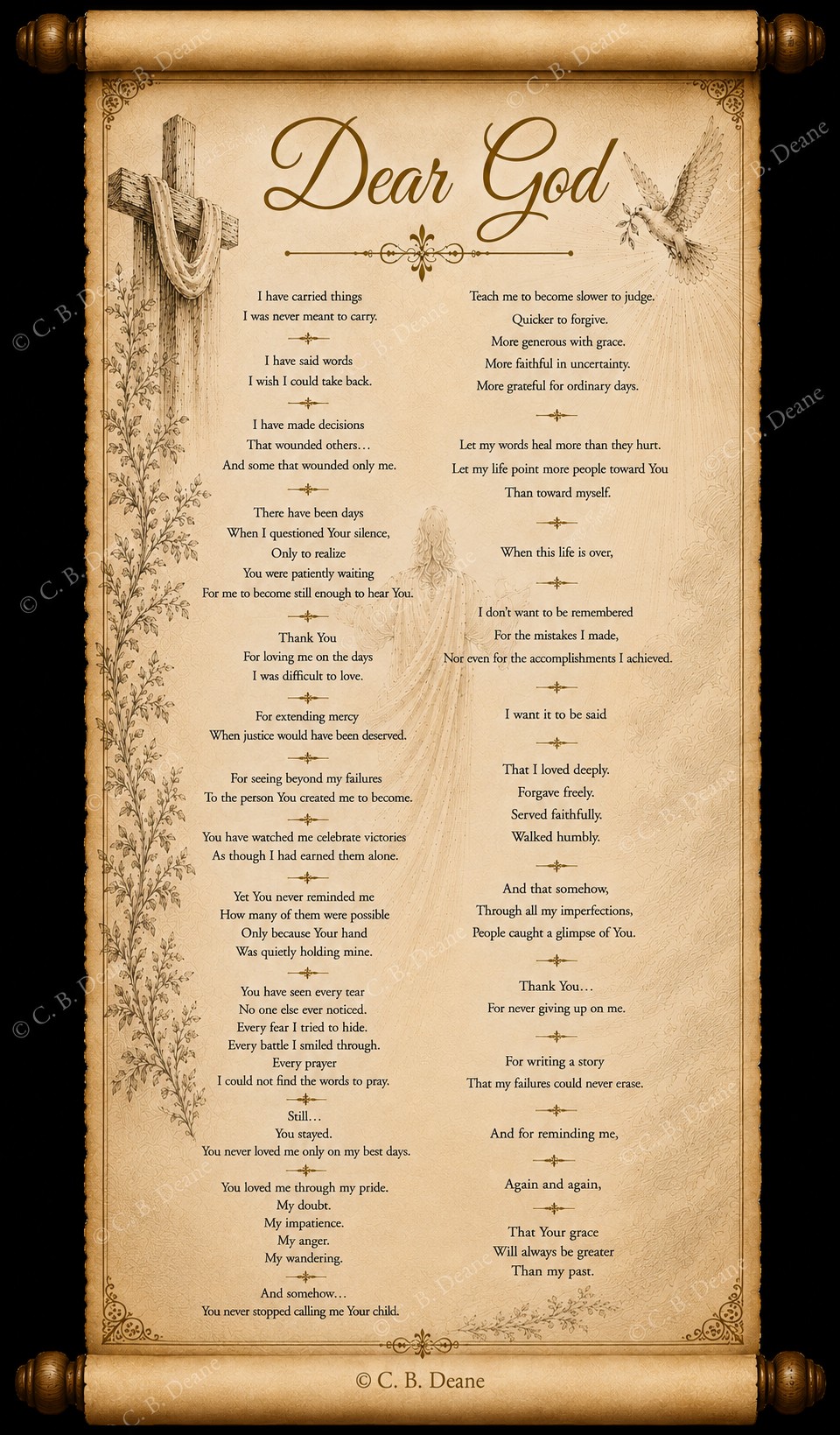Dear God | Heritage Collection Keepsake Scroll