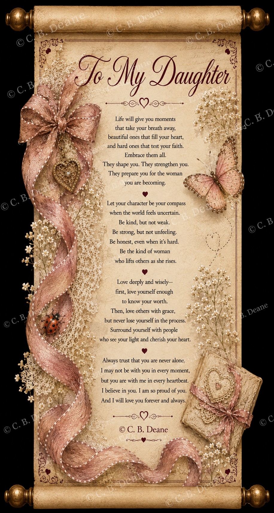 To My Daughter | Heritage Collection Keepsake Scroll