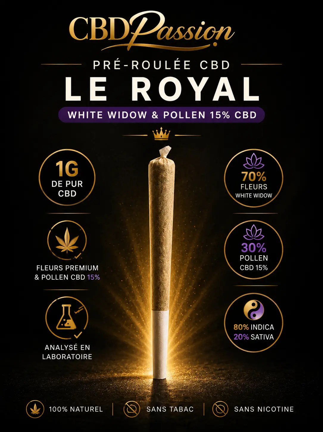 Pré-roulée CBD White Widow Pollen