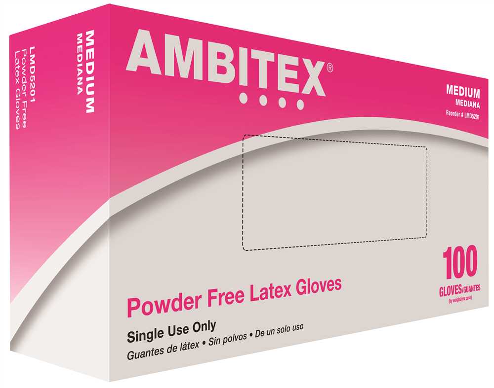 Ambitex Medium Latex Disposable Powder-Free USDA-Approved Gloves (10-Case/100-Pack)