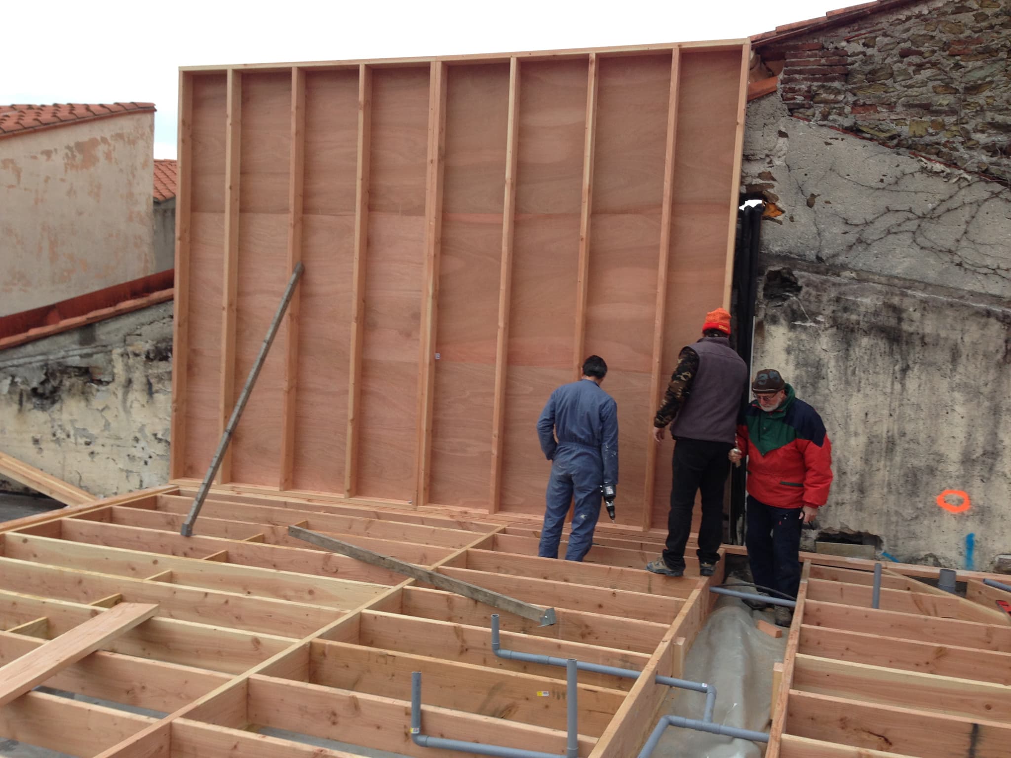 montage du premier mur