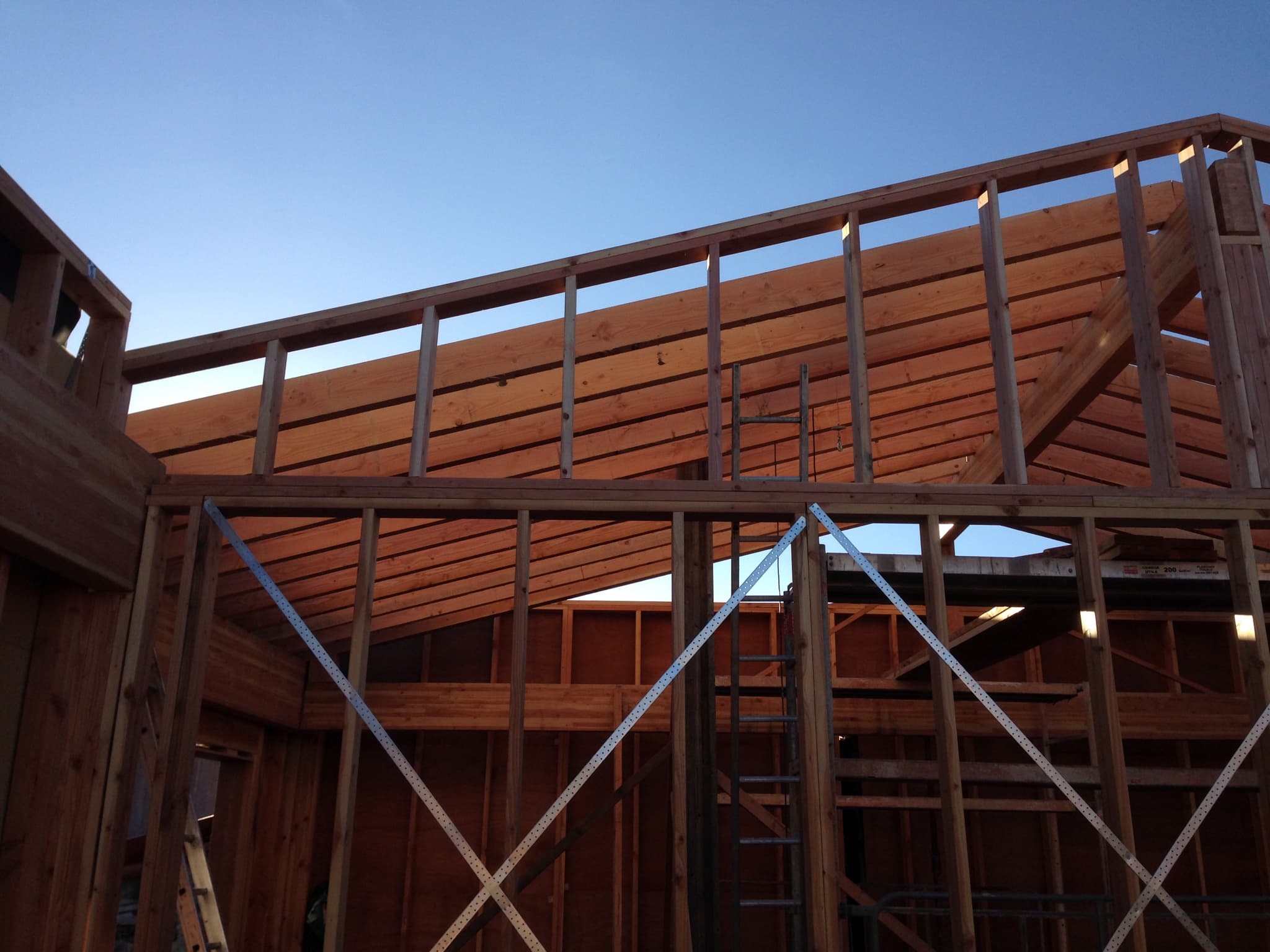 charpente du permier gite en place