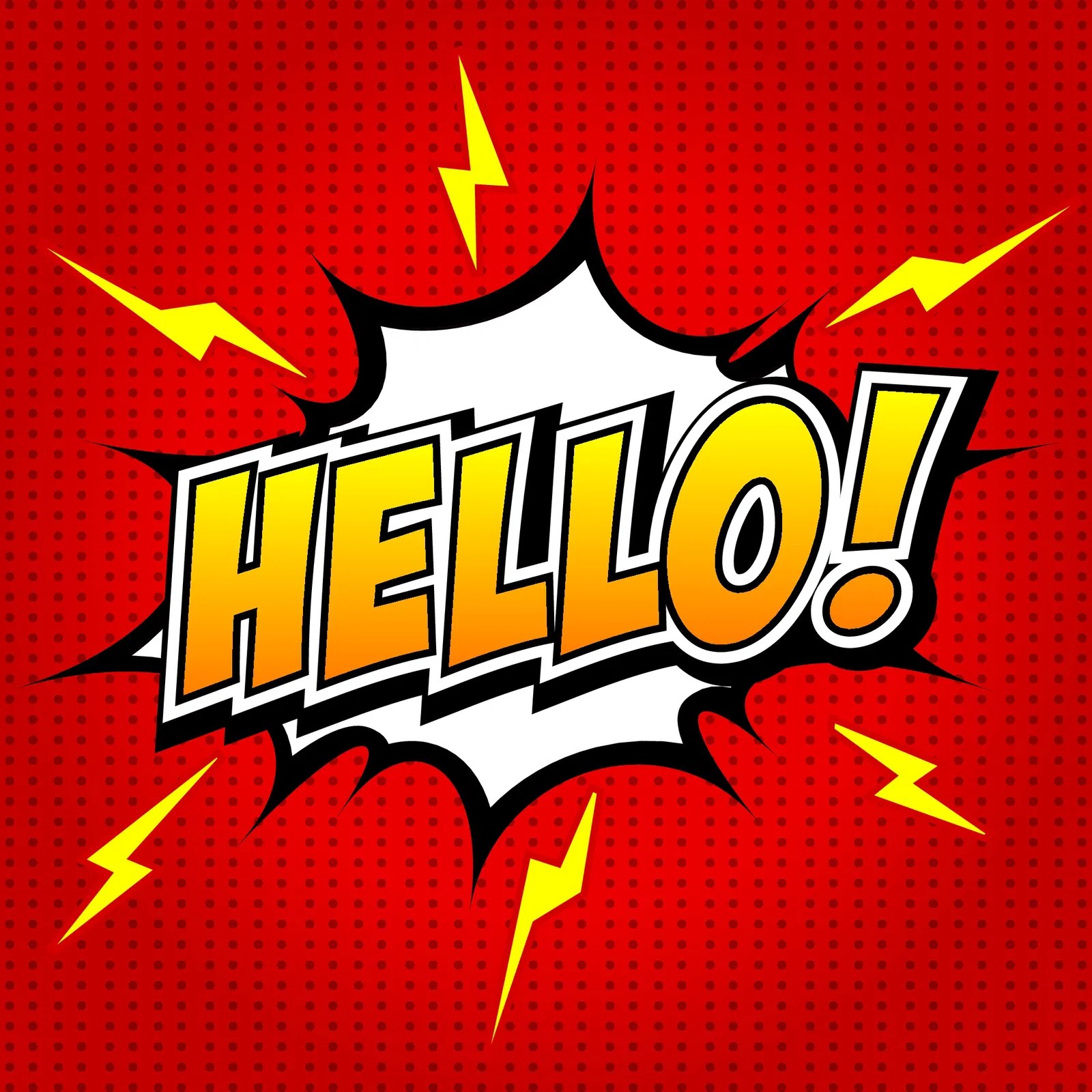 Hello Comic Speech Bubble Cartoon Stock Vector Colourbox - Mobile Abstract Designs for Desktop