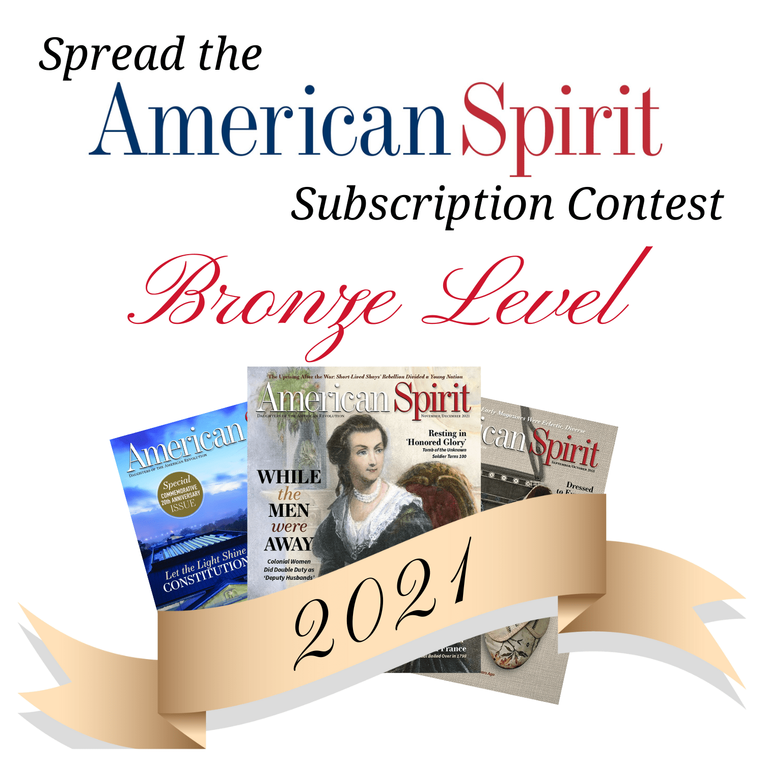 Award shows American Spirit Subscription Contest Bronze Level for 2021