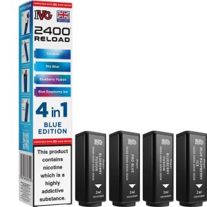 IVG 2400 Reload 4 In 1 Prefilled Pods – Blue Edition IVG 2400 Reload 4 In 1 Prefilled Pods – Blue Edition