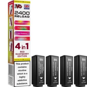 IVG 2400 Reload 4 In 1 Prefilled Pods – Red Raspberry Edition IVG 2400 Reload 4 In 1 Prefilled Pods – Red Raspberry Edition