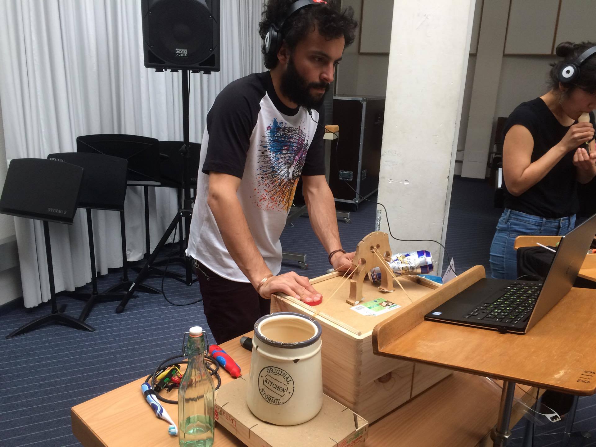 Daniel and his playing setup