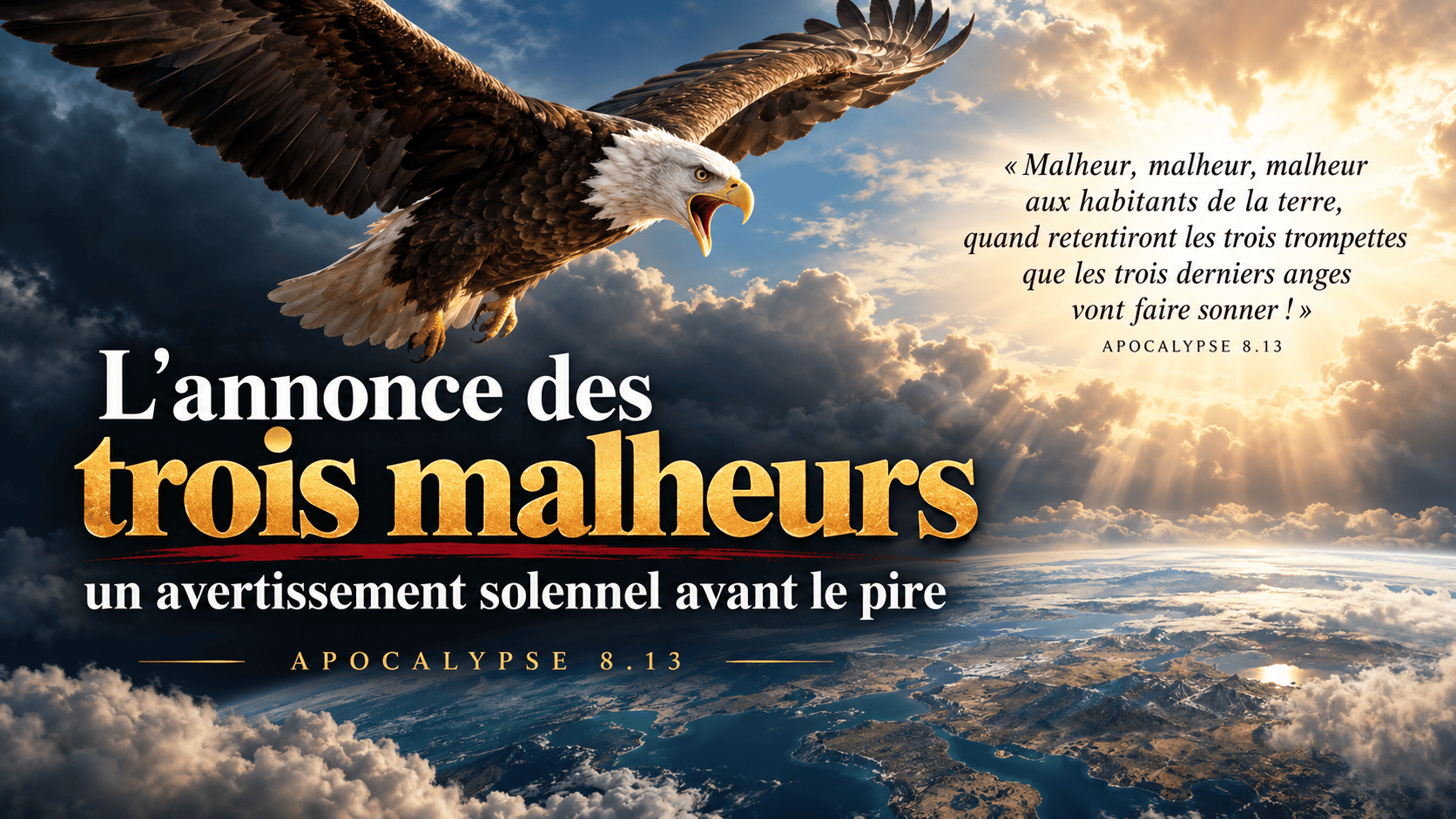 L’annonce des trois malheurs : un avertissement solennel avant le pire (Apocalypse 8.13)