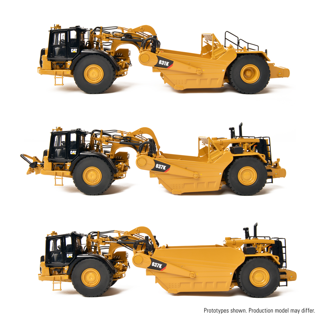 New Models Announcement: 1:48 Cat® 631K, 637K, 637K Coal-Bowl