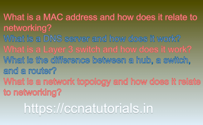CCNA Sample Questions Set 57 - CCNA TUTORIALS
