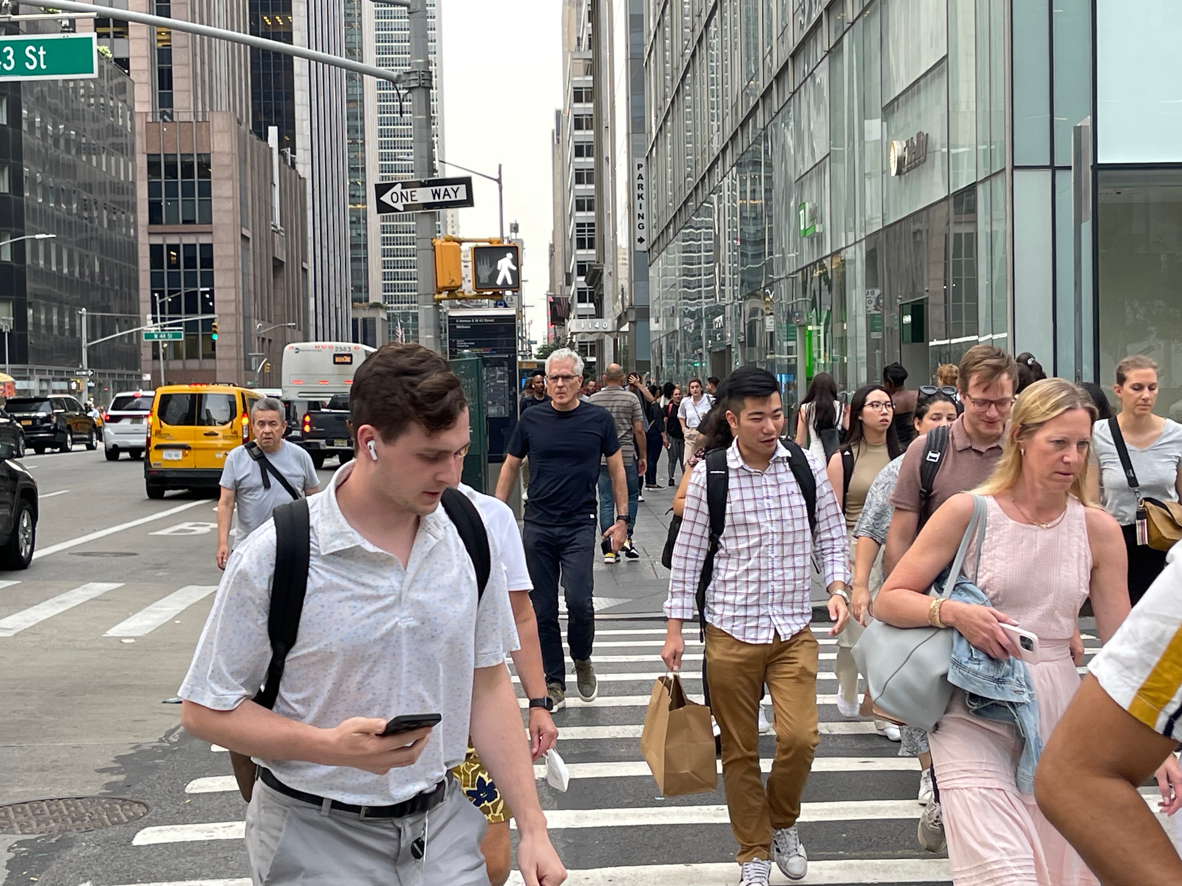 People walking in Midtown Manhattan
