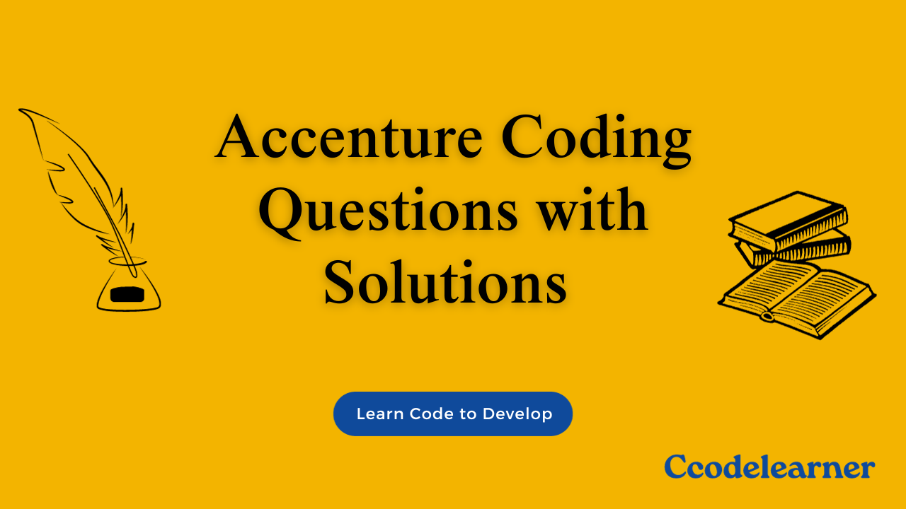 Accenture Coding Questions and Solution 2023