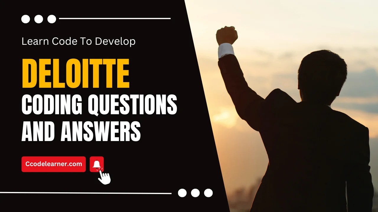 Deloitte Coding Questions and Answers for Freshers (2026) 1 Deloitte Coding Questions and Answers