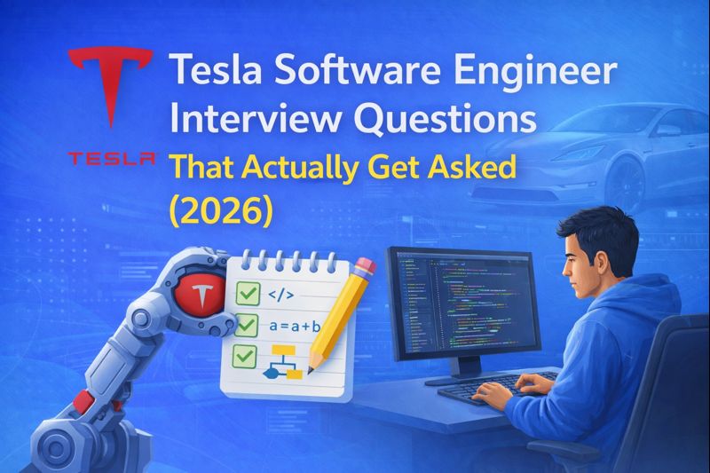 Tesla software engineer interview questions 2026 with real coding, system design and technical preparation