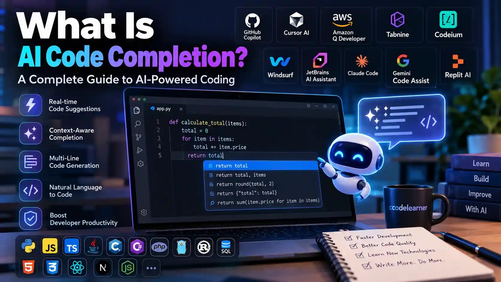 AI code completion tools and AI-powered coding suggestions