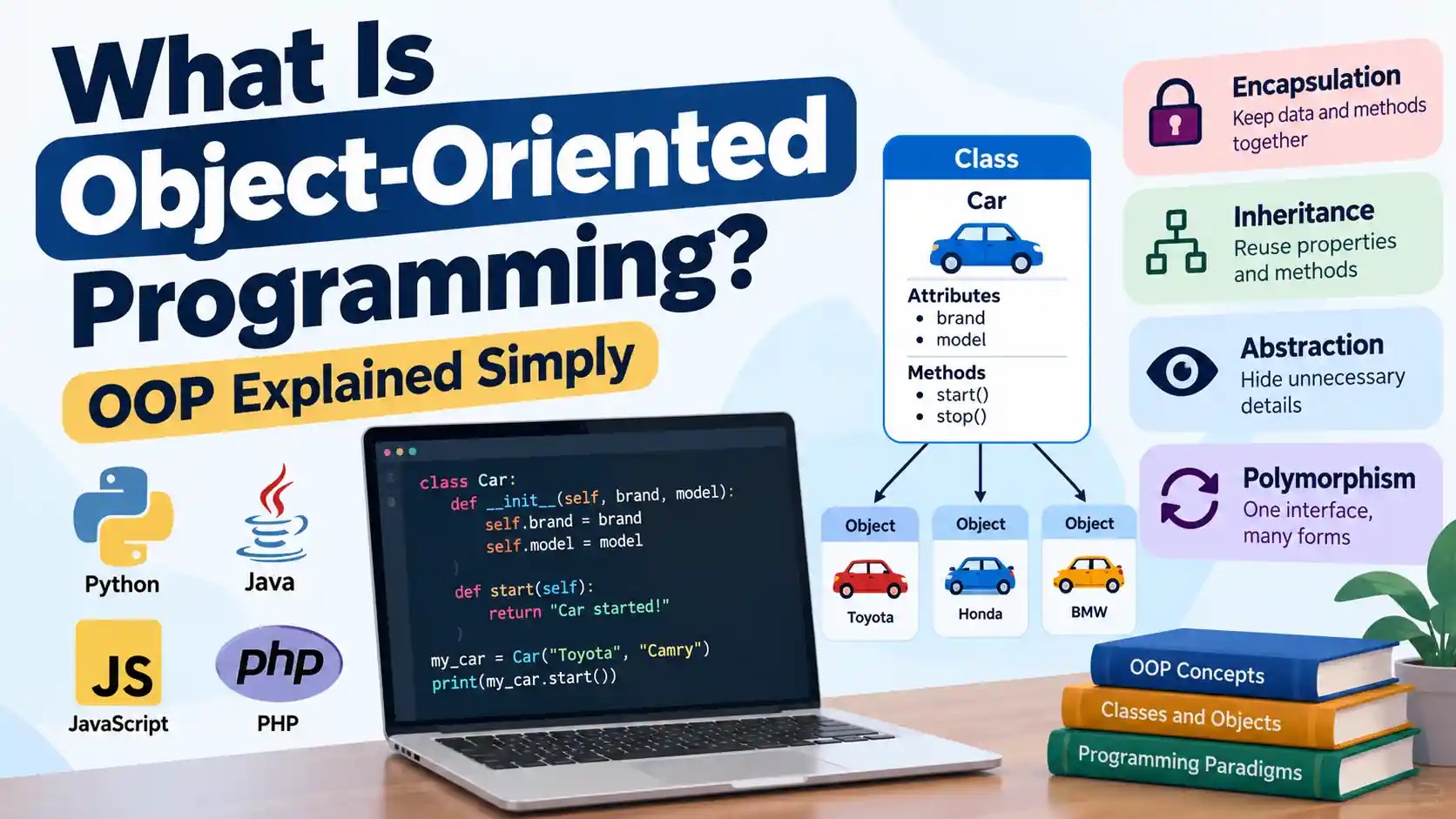 What is object-oriented programming OOP explained with classes, objects, and OOP principles