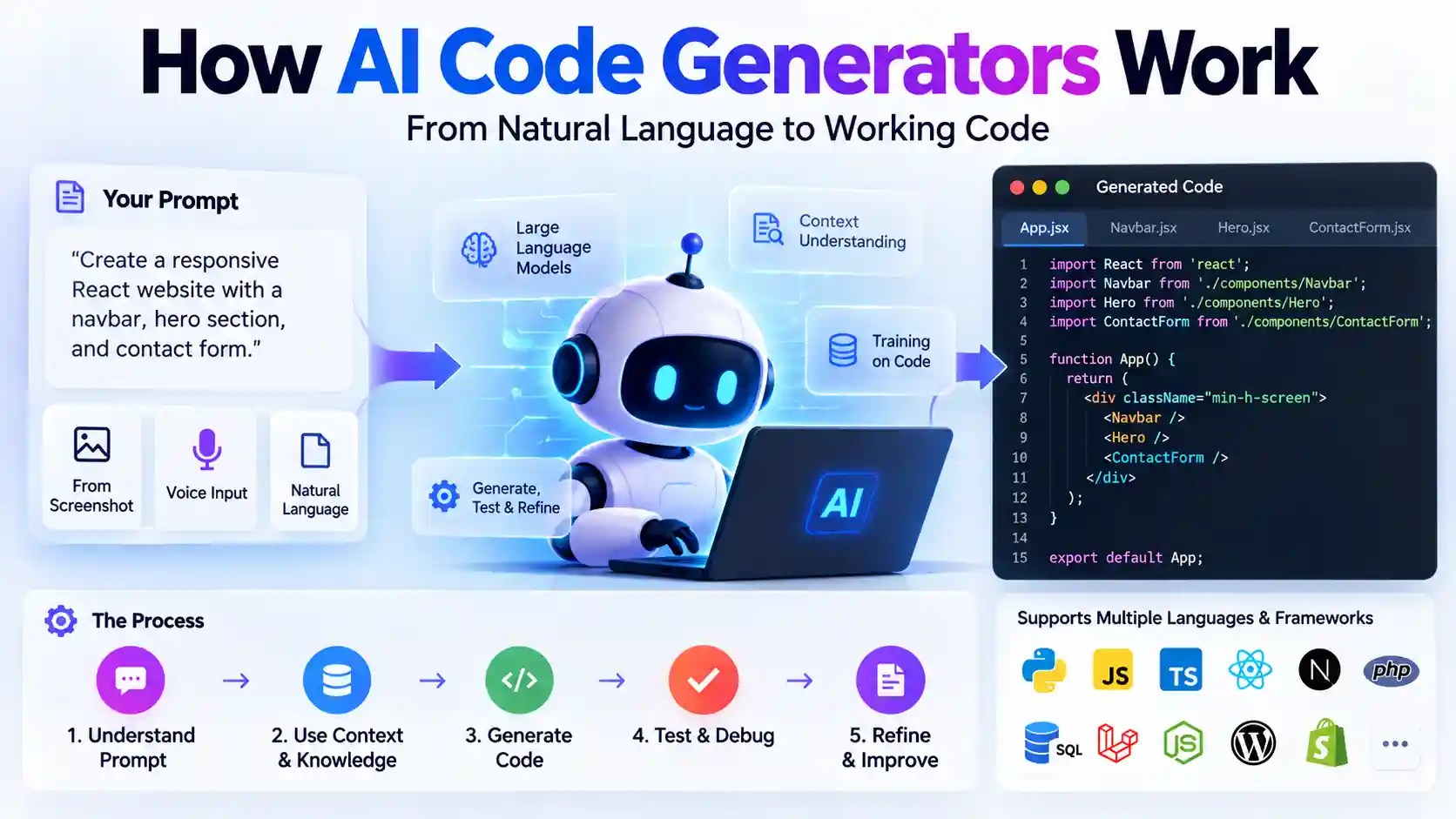 How AI code generators work