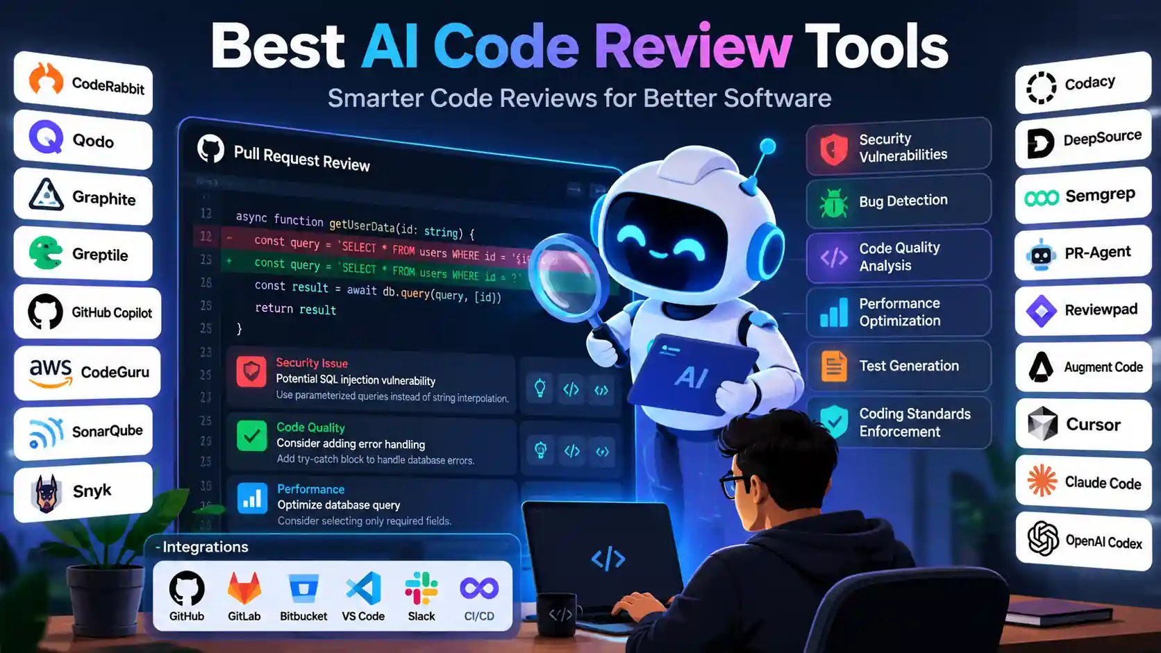 Best AI code review tools for code quality and security
