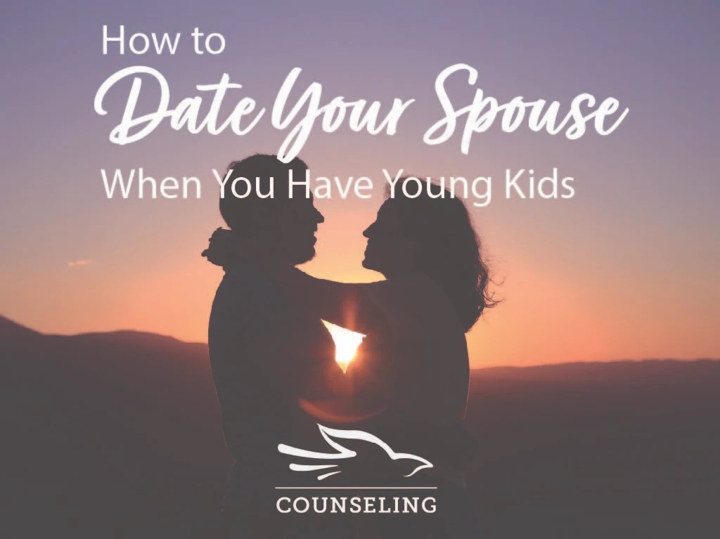 Flier for a post about how to date your spouse when you have young kids