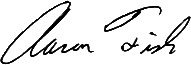 Aaron Fisk Signature in black