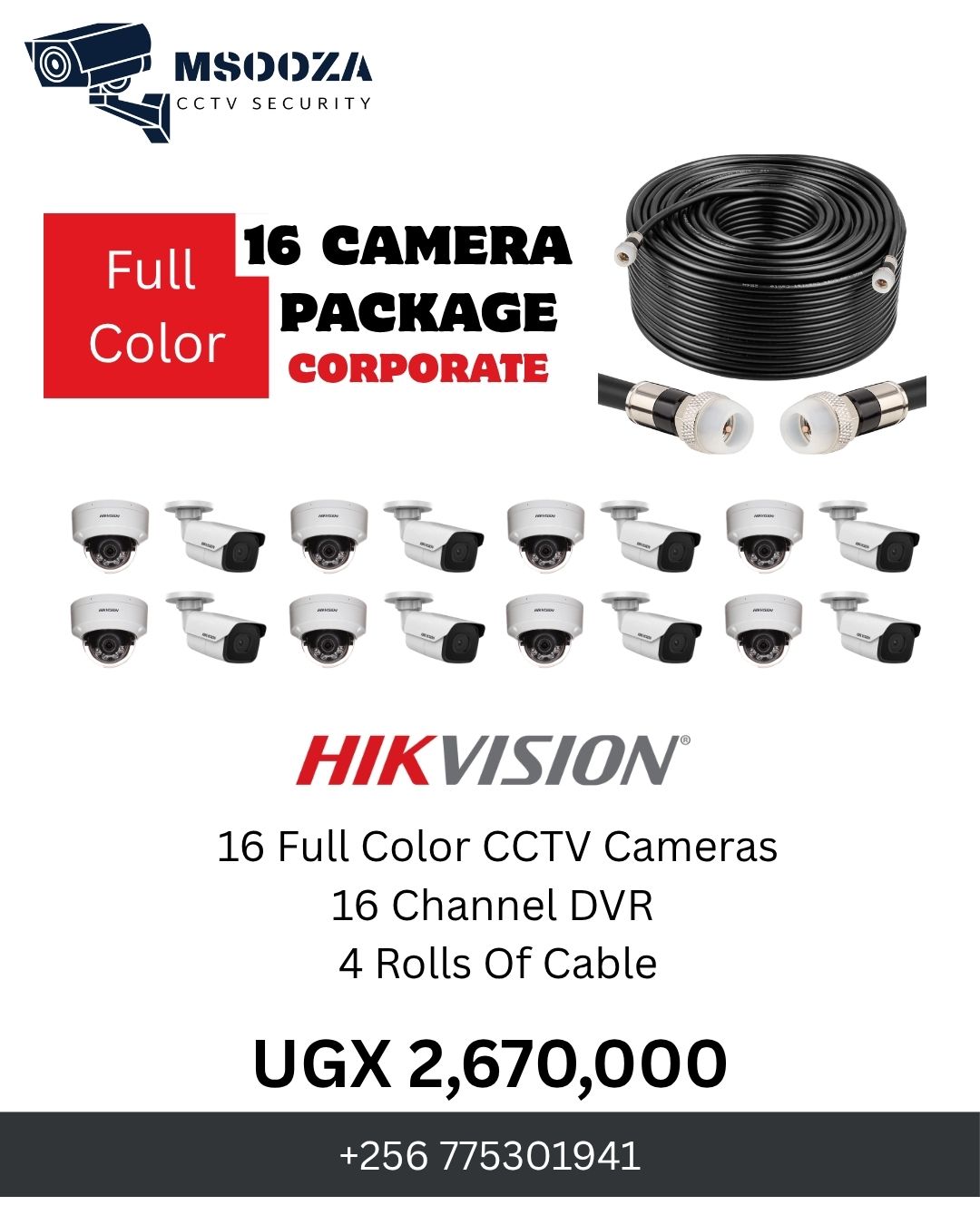 16 Full Color CCTV Camera Package