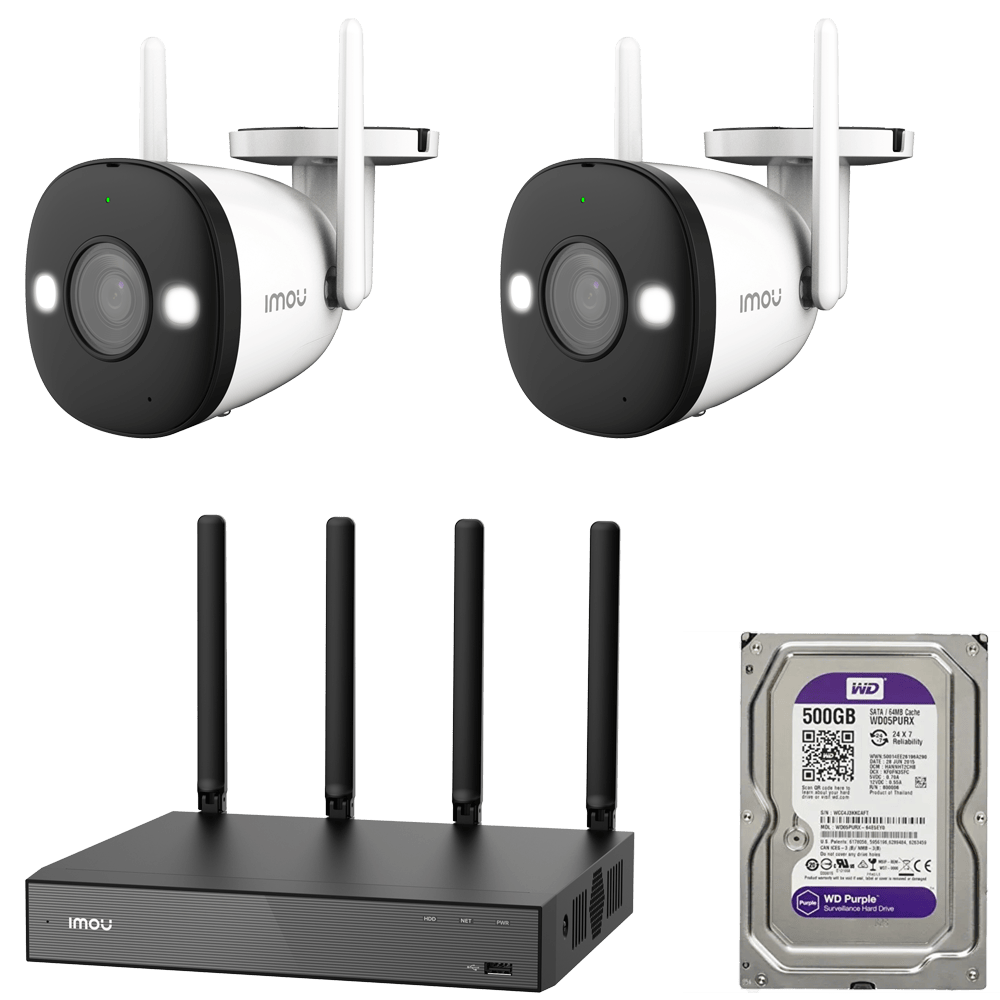 IMOU Bullet 2E 3MP 2 Cameras Wireless 10ch NVR CCTV Package Sri Lanka