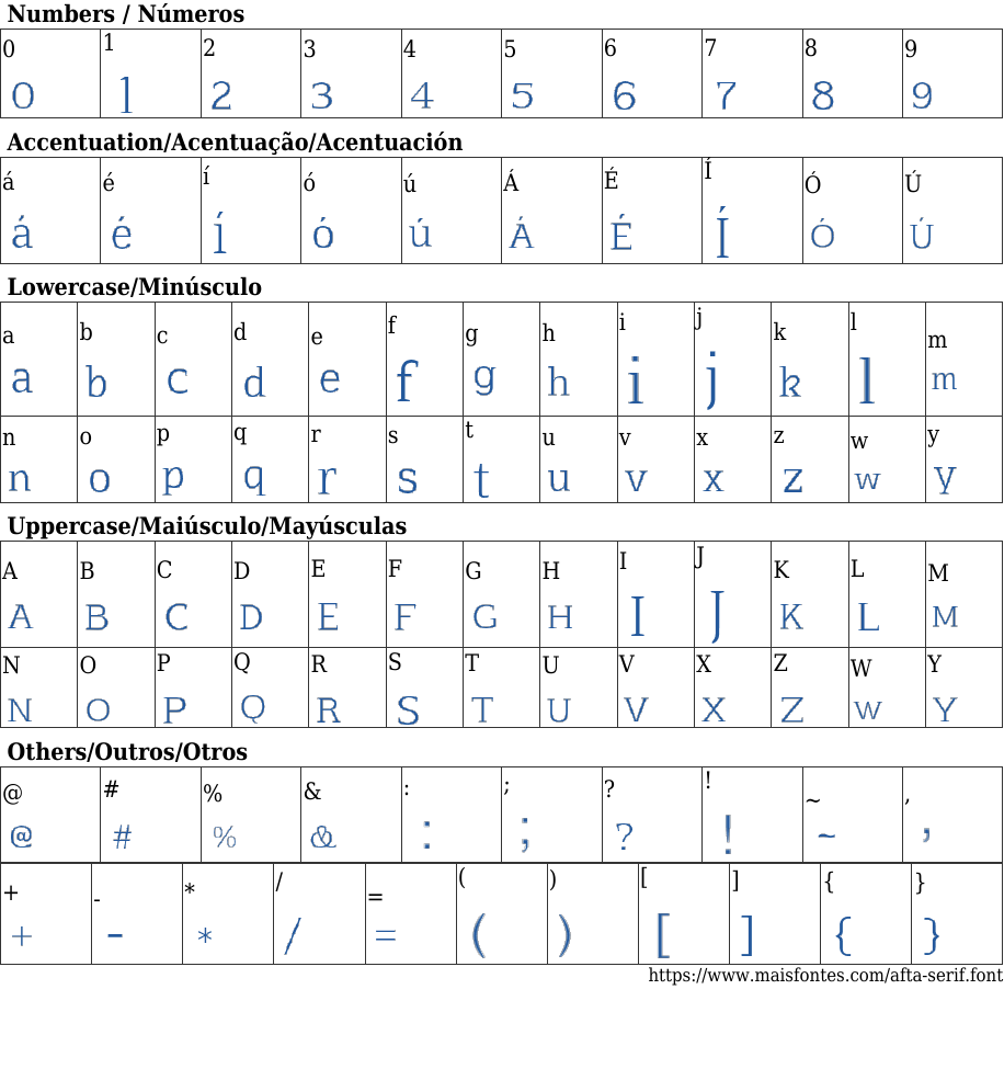 Afta Serif скачать бесплатный шрифт Maisfontes