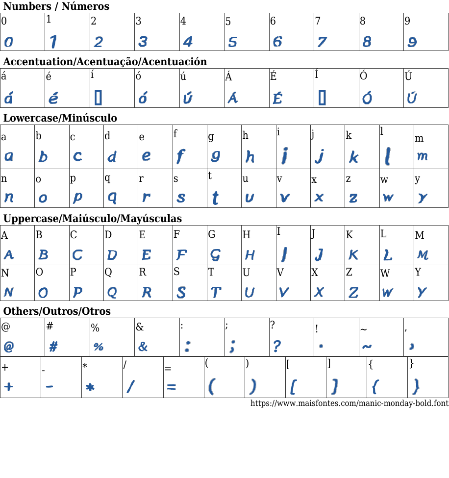 Manic Monday Bold Font Free Download Maisfontes