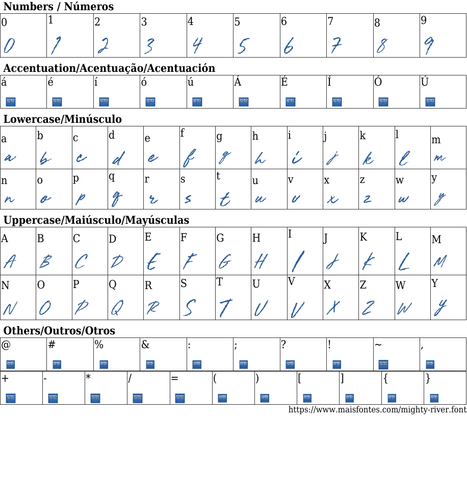 Mighty River Font Free Download Maisfontes